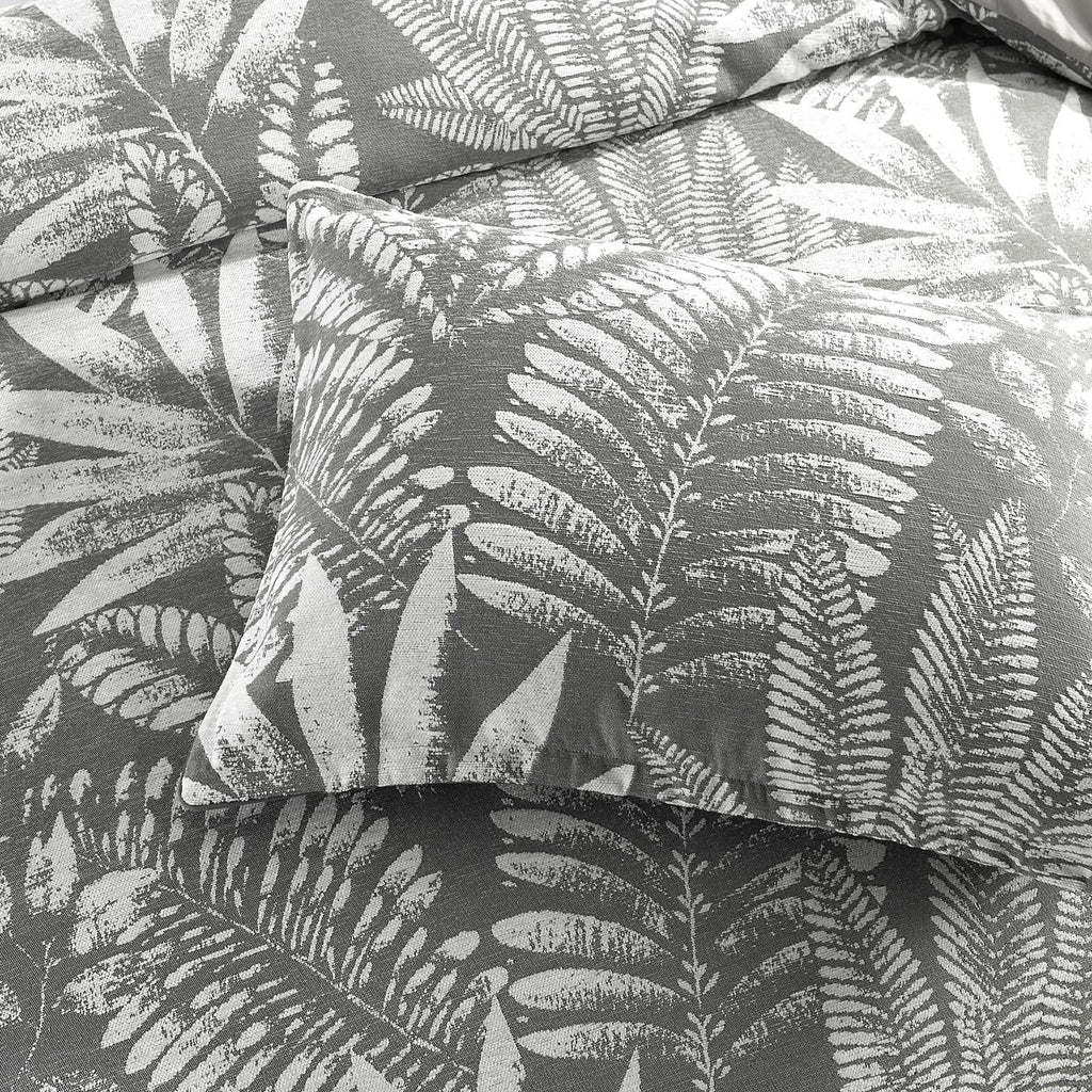 Raven Jacquard Quilt cover set Charcoal