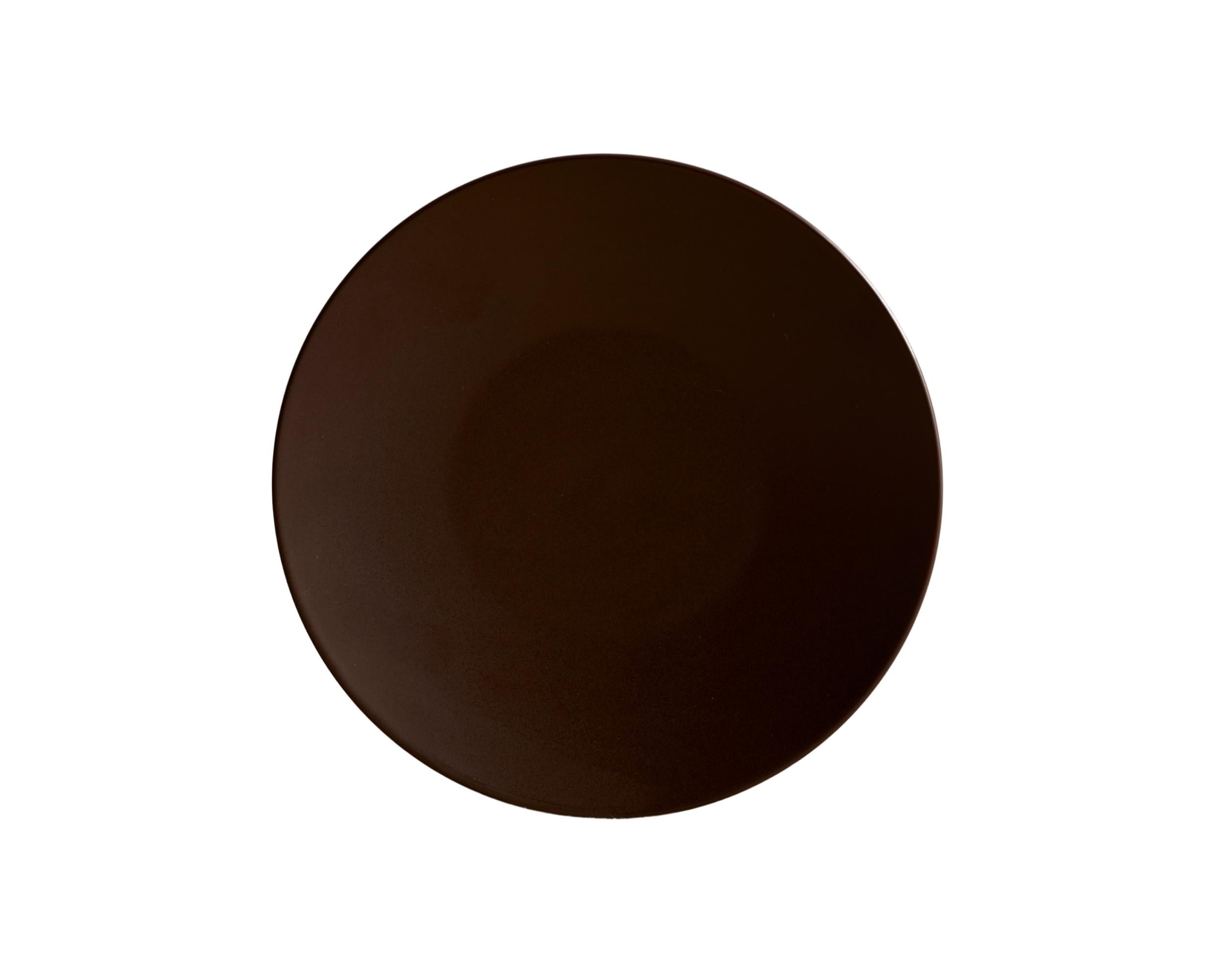 Round Ceramic Brown Round Starter Plate