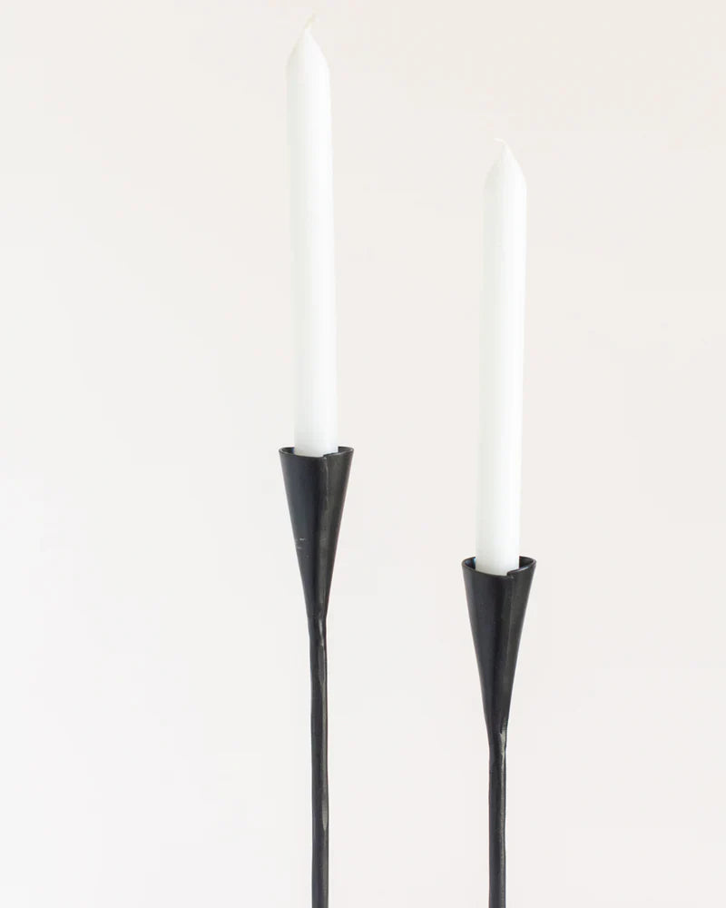 Phoenix Hand-Forged Iron Candle Stands