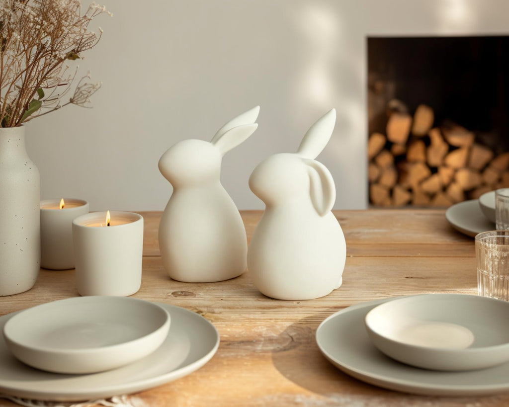 Arley Easter White Bunnies Set